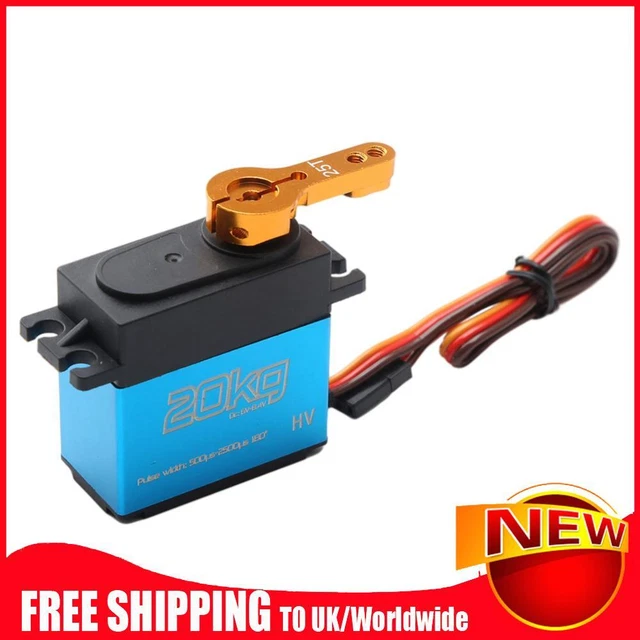 20kg Digital Servo 1/8 1/10 1/12 Scale RC Car Manipulator Metal Gear 25t Arms
