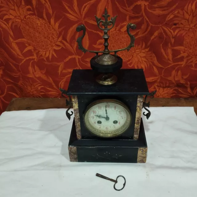Antico orologio a campana - Napoleone III in marmo e ottone