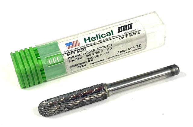 Helical Carbide Bur Cutter 56337 Oal 3-1/4" Loc 1-1/2" Shank 1-11/16"
