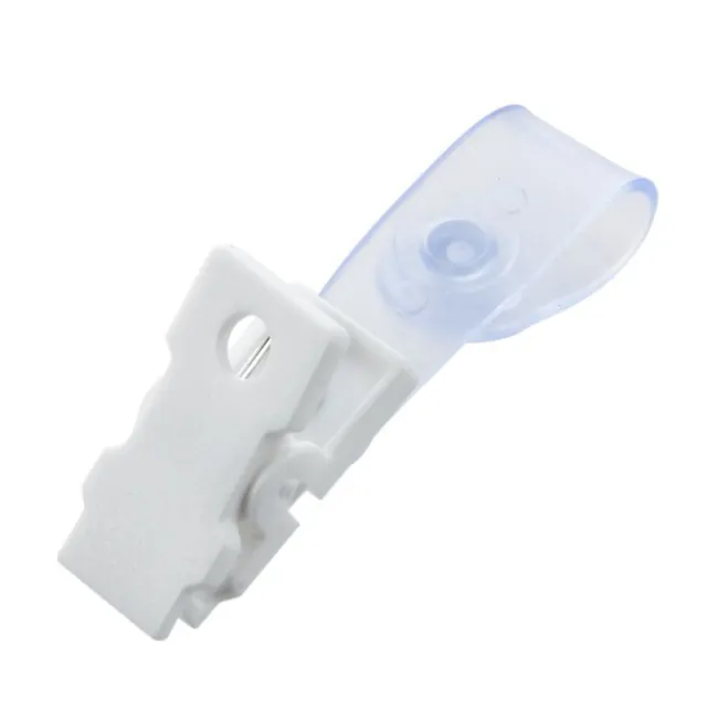 20 Pcs Plastic ID Card Name Tag Holder Badge Strap Clip White Clear D2H64897
