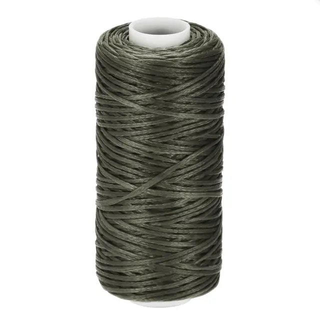 Leather Sewing Thread 55 Yards 150D/1mm Polyester Waxed Cord (Ebony Color)