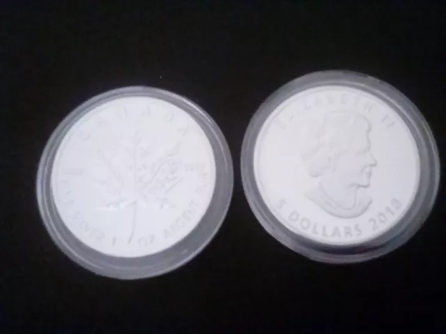 1 x 5 dollars 2013 Canada silver plated coin fine silver 1 oz advent put 9999