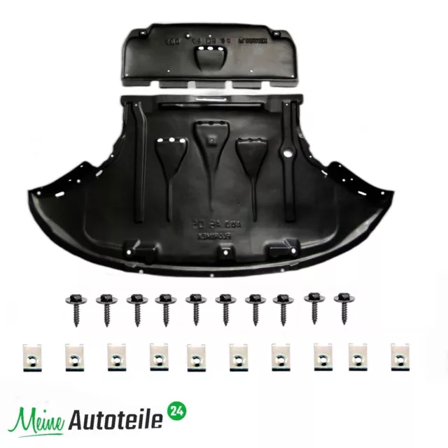 Motorschutz + Getriebeschutz für Audi A6 4F C6 2004-2011 + Einbausatz Clips