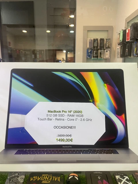 Apple MacBook Pro 16" 512 GB SSD - RAM 16GB Touch Bar - Retina - Core i7 - 2.6 G