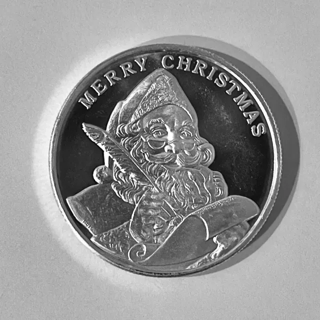 1 oz Silver Round - Merry Christmas Santa Claus - 2020 Season’s Greetings. .999