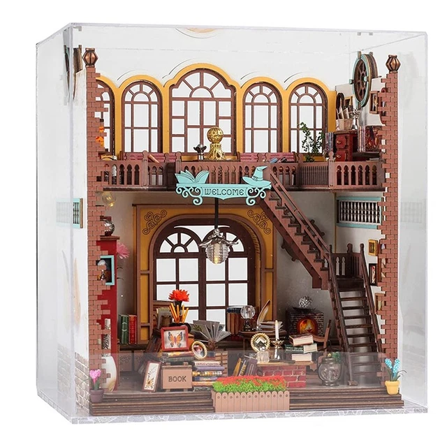 Kit Book Nook Magico - Casa Miniatura 3D Con LED, Da Montare, Decorazione Libreria - Foto 6
