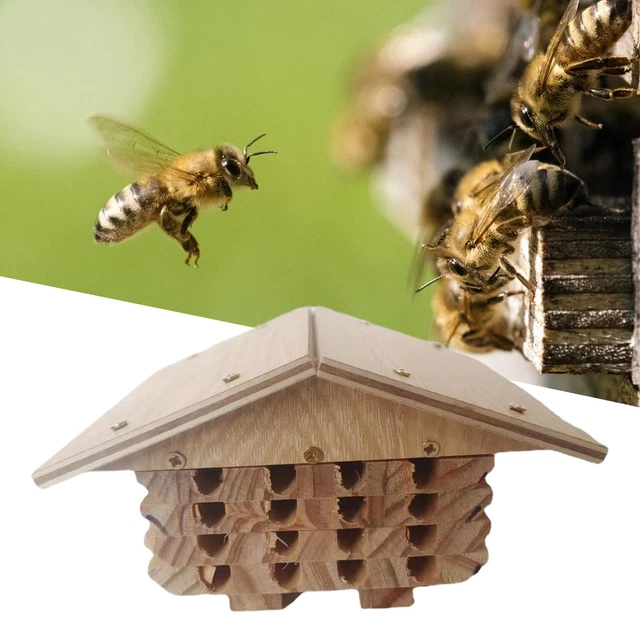 Outdoor Bee Habitat Solid Rest Garden Yard Bee Habitat Hotel Fácil de usar