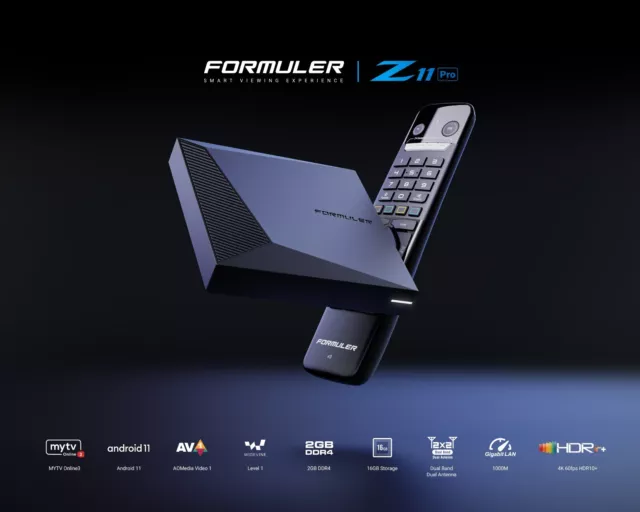 > Formuler Z11 PRO 4K Android 11 OTT Medien-Streamer 2GB RAM 16GB Flash, Wlan