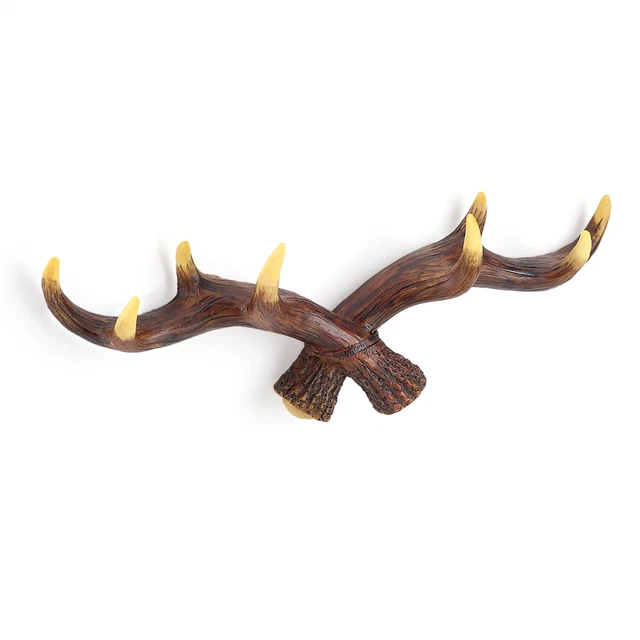 Modern Deer Decorative Wall Hook Rack Hat Coat Bag Hanger Holder Resin Room