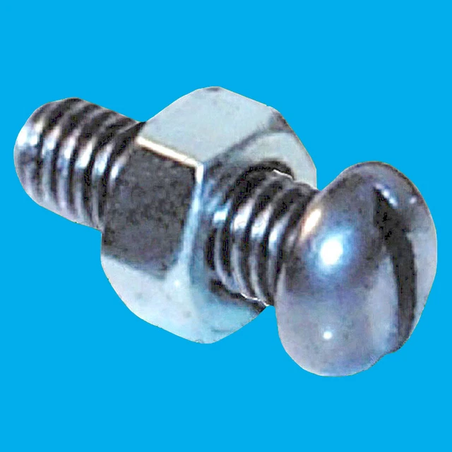 2 mini vis tète ronde bombé bolt screw acier boulon vintage simplex