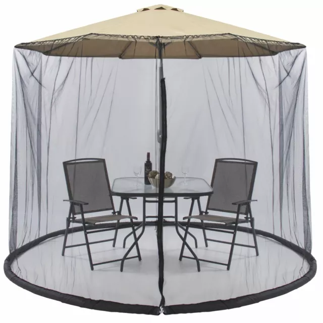 Outdoor Garden Patio Umbrella Parasol Mesh Net Screen Cover Mosquito Fly Pest