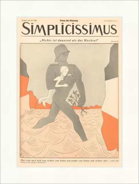 Titelseite der Nummer 13 von 1932 Karl Arnold Soldat Simplicissimus 1910