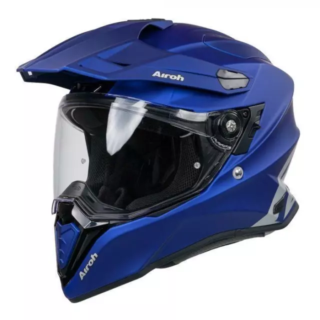 Airoh Commander Adventure ACU Gold Motorcycle Motorbike Helmet - Matt Blue