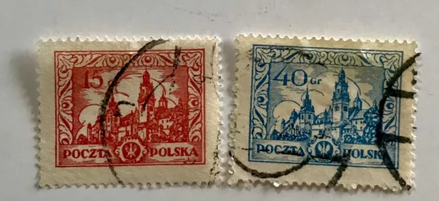 POLAND postage stamps lot of  2 Danzig Free City