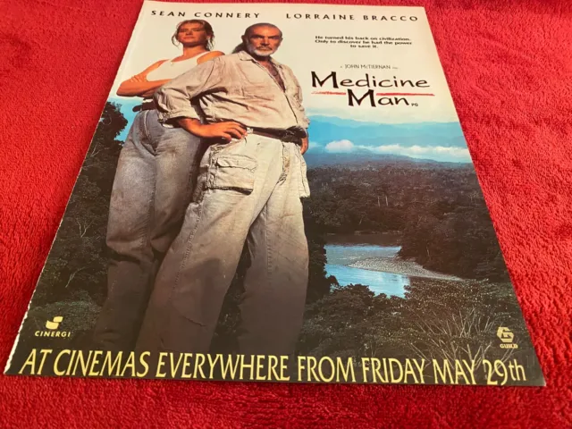 Pad13) Filmwerbung 12X9" Sean Connery & Lorraine Bracco In Medizin Mann