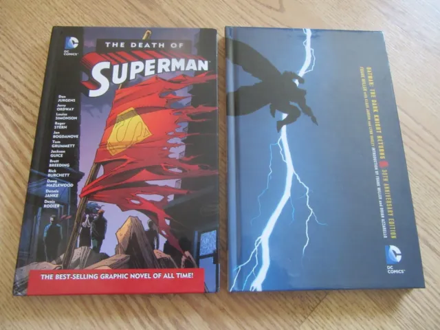 Batman: The Dark Knight Returns &The Death of Superman hardcover lot - No CDs
