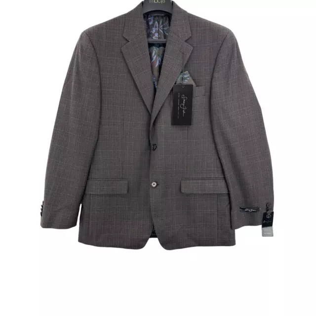 Sean John Men s Classic-Fit Stretch Suit Jacket Blazer Brown 38 Short
