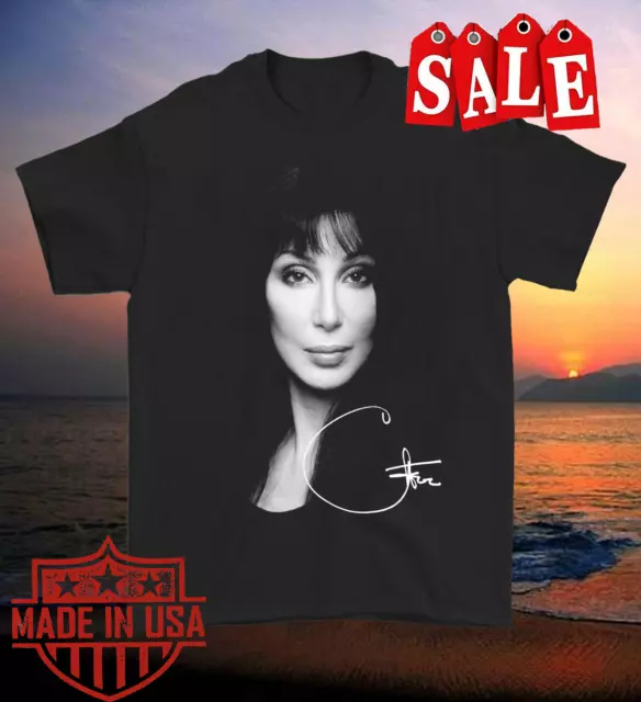 Inspired Cher Signature Cotton Black Men T Shirt S to 5XL Gift For Fans TE9374