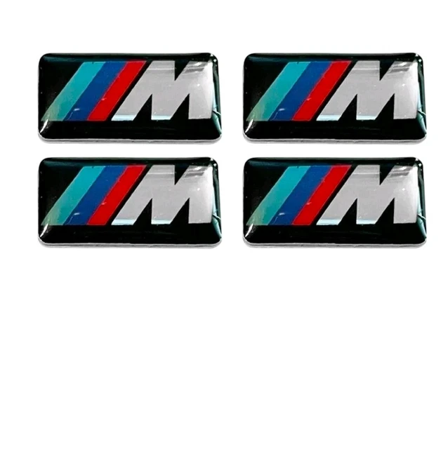 Adesivi Neri Per Cerchi BMW &ndash; Stemma M Sport Compatibile &ndash; Fregio Logo &ndash; 4 Pezzi