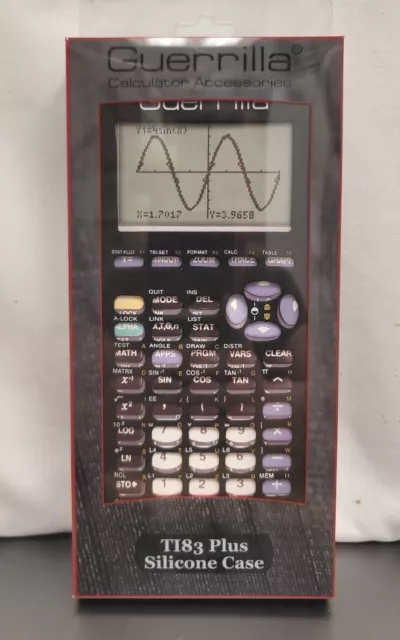 Guerrilla TI83 Plus Silicone Case Cover For Texas Instruments Calculator Black