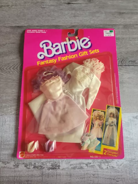 Vintage 1989 Barbie Fantasy Fashion Gift Sets #720-1 NRFB 2 Complete Outfits