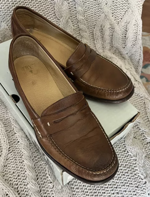 Frye Ottis Mid Penny leather loafers