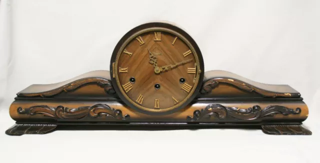 Huge Vintage Hermle 'Queensway' ? Triple Chime Mantel Clock - Spares Or Repair