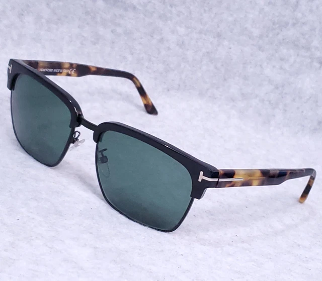 Tom Ford Sunglasses River Tf367 Tortoise Green Lens Non-Polarized Black/Brown