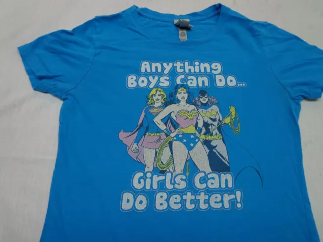 Justice League Girls Can Do It Better T-Shirt DC Comics  Junior's Medium