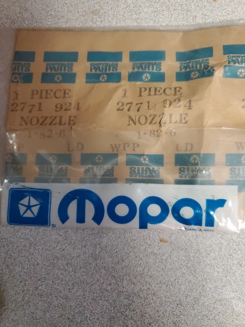 NOS MoPar 1967 Plymouth Fury Chrysler 300 Dodge Polara WASHER NOZZLE 2771924 R/L
