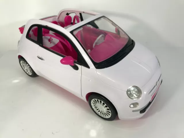 MATTEL BARBIE FIAT 500 Convertible Toy Car; 2008; White Pink $44.95 -  PicClick