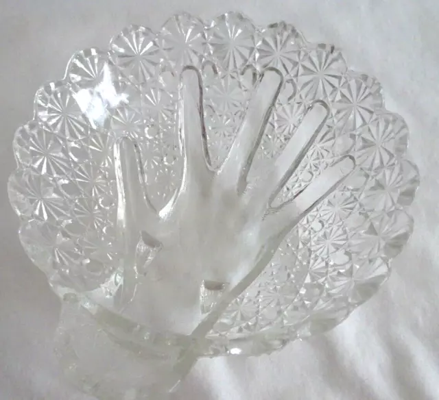 Antique ABP American Brilliant Period Cut Glass Leaf Shape Dish Dorflinger