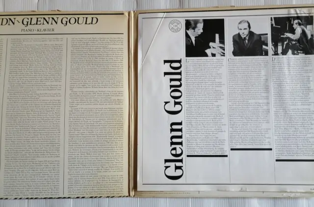 HAYDN / GLENN GOULD  The Six Last Sonatas 2 x LP CBS MASTERWORKS D2 36947 insert 3