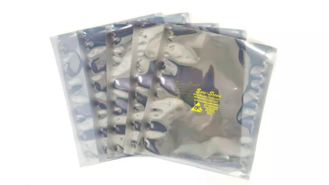 100 ESD Anti-Static Shielding Bags, 6"x8" (Inner Diameter), Open-Top, 3.1 mils