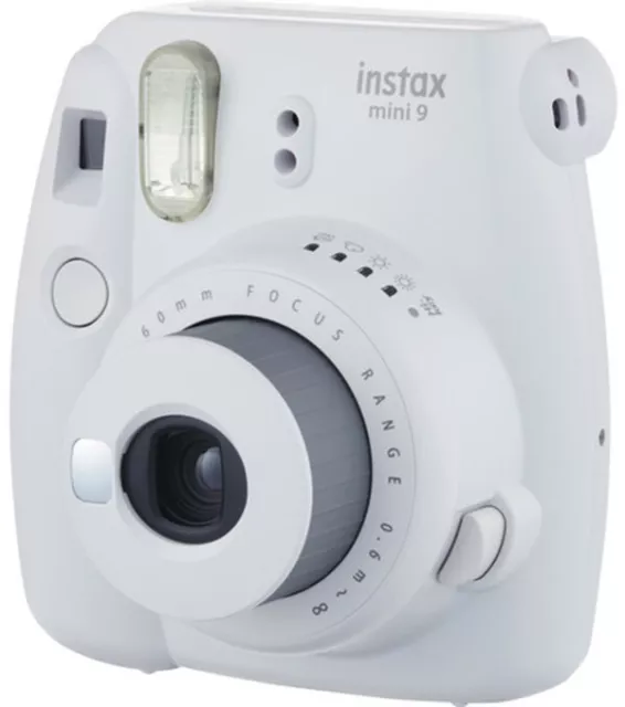 Fuji Film Instax Mini 9 Sofortbildkamera in Rauchweiß (UK Lagerbestand) NEU = hellgrau