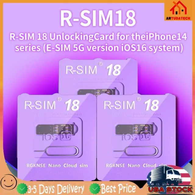 Upgrade RSIM 18 Nano Unlock Card fit iPhone 14 Plus 13 12 Pro Max 11 Pro IOS 16