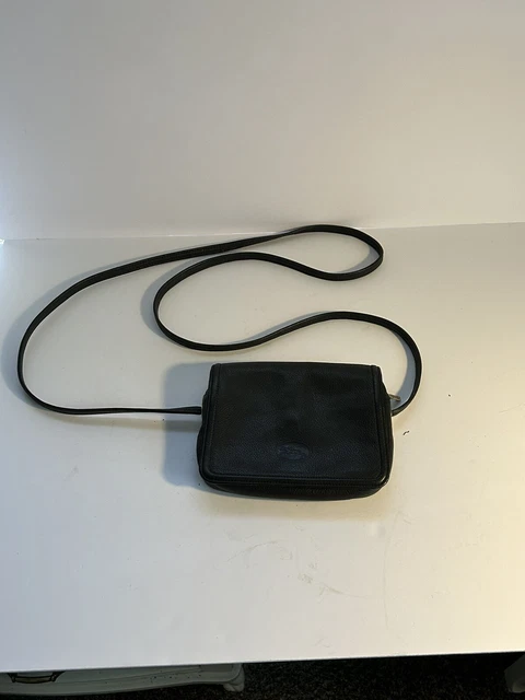 Longchamp Vintage Mini Crossbody Black Leather Bag