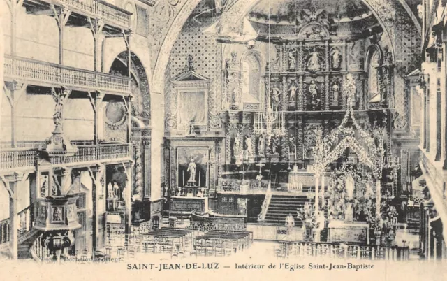 Cpa 64 Saint Jean De Luz Interieur De L'eglise St Jean Baptiste