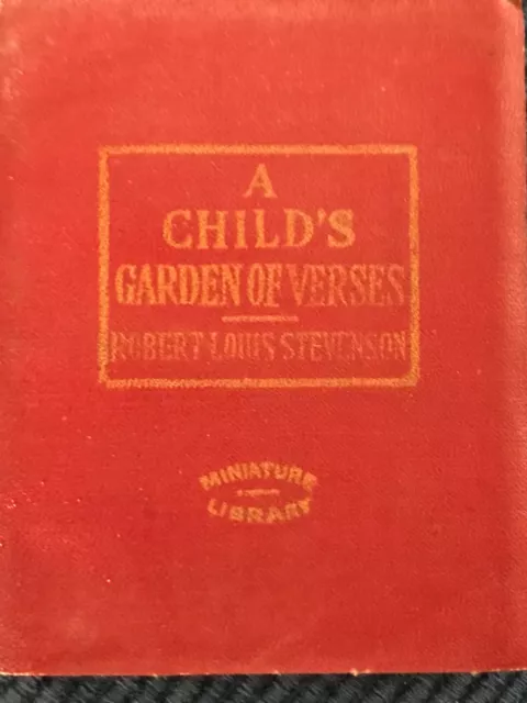 1920 ~ A Child's Garden of Verses~Stevenson ~ Little Leather Library ~ G+