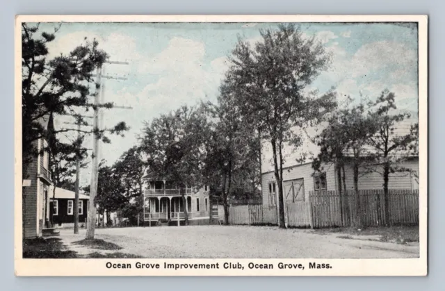 Ocean Grove Improvement Club ~ Antique Swansea Massachusetts Postcard ~1920s