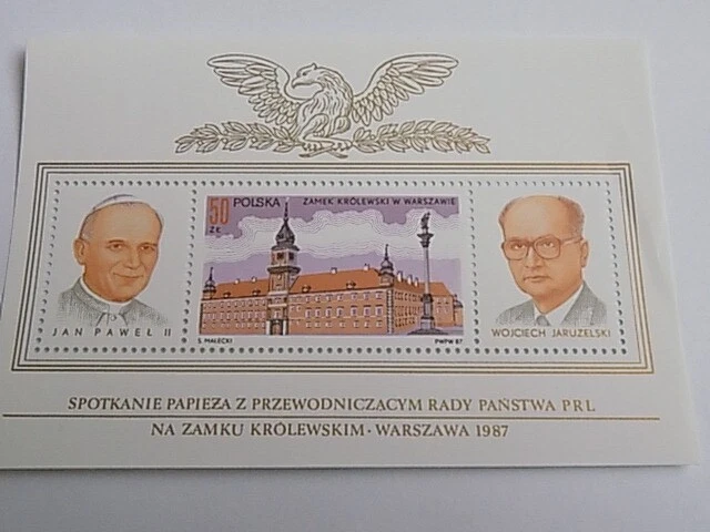 Briefmarken Polen 1987 Mi.Nr  BlocK  102  "Königsschloss" Papstbesuch Postfrisch