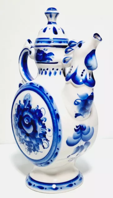 GZHEL,Гжель - russische Volkskunst Keramik - Karaffe/Dekanter - H.25,5 cm. 3