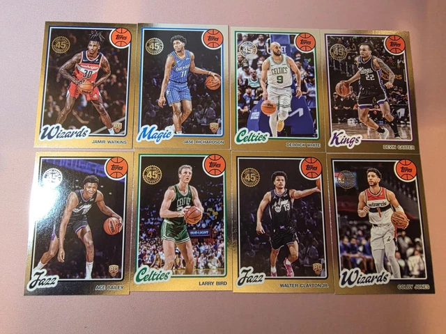 TOPPS 2025/2026 NBA Basketball 45 years anniversary bundle 8 cards £3. ...