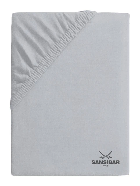 Topperbezug JERSEY SANSIBAR (BL 140x200 cm) BL 140x200 cm silber
