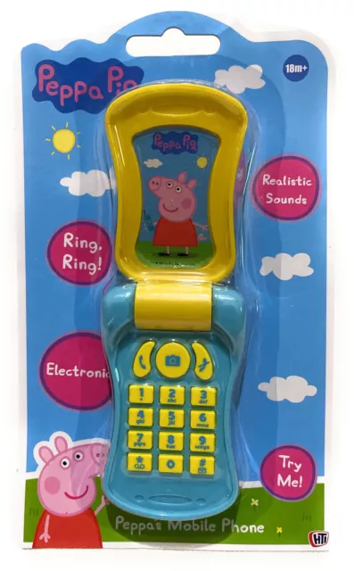 Peppa Pig Mobile Phone With realistic Sounds  8 x 5 x 2cm