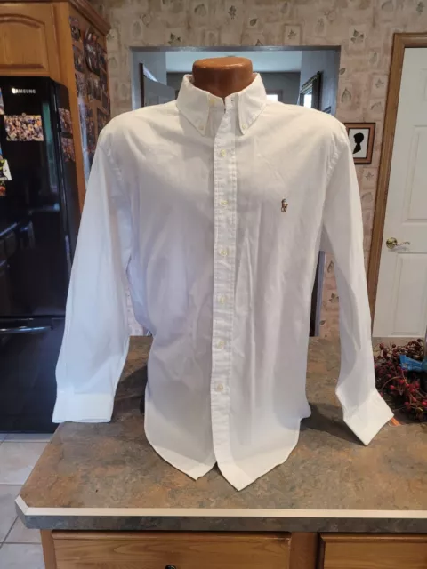 Polo Ralph Lauren Men’s White Oxford Button Up Classic Fit 16.5 34/35