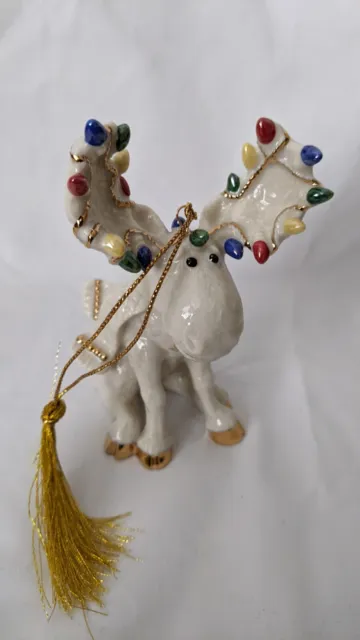 Lenox Christmas Ornament 2002 Annual Marcel Merriment Tree Moose