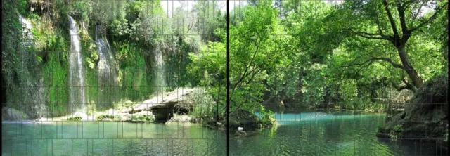Grotte - Panorama XL bedruckte Sichtschutzstreifen für Zaun