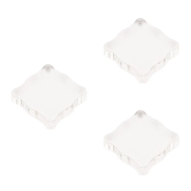 3pcs Acrylic Stamping Block Acrylic Clear Rubber Stamping Tools for Stamp Craft