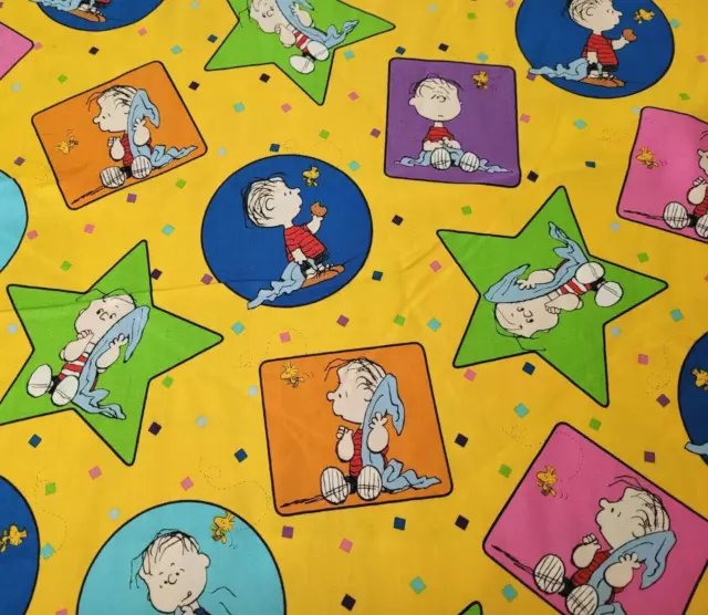 Project Linus Peanuts BTY Quilting Treasures Charlie Brown Snoopy Yellow